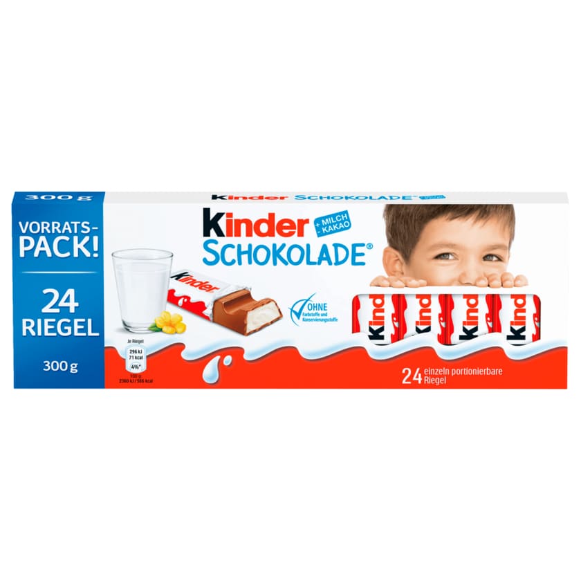 Kinder Schokolade 300g, 24 Stück